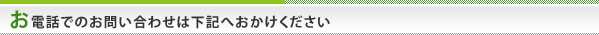 お電話でのお問い合せは下記へおかけください