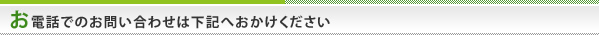 お電話でのお問い合せは下記へおかけください